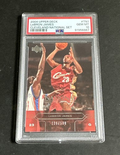 2004 Upper Deck National Convention Lebron James #TN1 /500 PSA 10 Gem MInt Pop 1