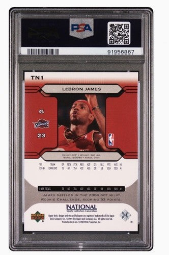2004 Upper Deck National Convention Lebron James #TN1 /500 PSA 10 Gem MInt Pop 1