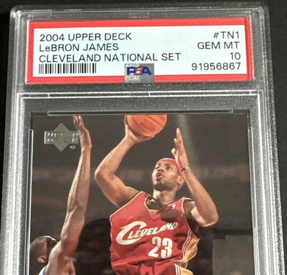 2004 Upper Deck National Convention Lebron James #TN1 /500 PSA 10 Gem MInt Pop 1