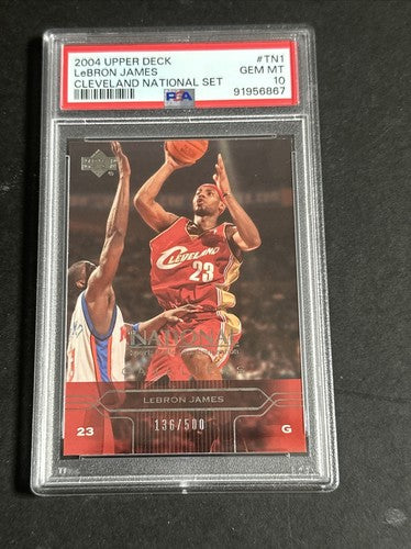 2004 Upper Deck National Convention Lebron James #TN1 /500 PSA 10 Gem MInt Pop 1