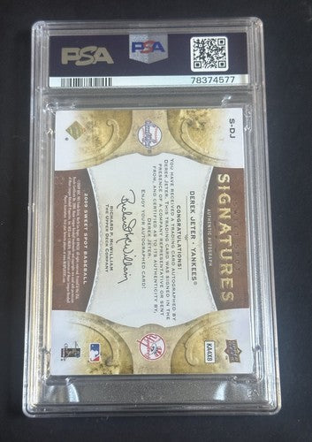 Derek Jeter 2009 UD Sweet Spot Signatures Psa 10 Auto MT Jersey # 2/150 Yankees