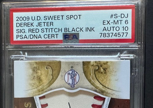 Derek Jeter 2009 UD Sweet Spot Signatures Psa 10 Auto MT Jersey # 2/150 Yankees