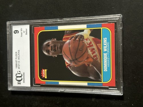 1986 Fleer #121 Dominique Wilkins Rc BCCG 9 Near Mint Centered Clean Sharp Nice