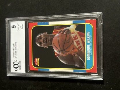 1986 Fleer #121 Dominique Wilkins Rc BCCG 9 Near Mint Centered Clean Sharp Nice