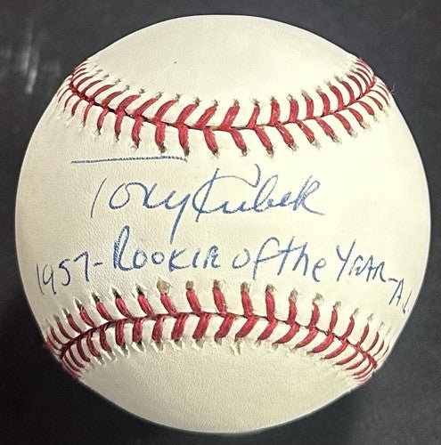 Tony Kubek Signed Official MLB Baseball Yankees 1957 AL ROY Auto Mint Clean PSA