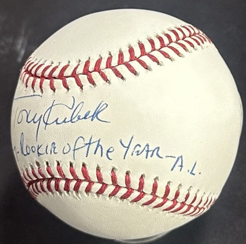 Tony Kubek Signed Official MLB Baseball Yankees 1957 AL ROY Auto Mint Clean PSA