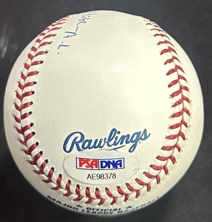 Tony Kubek Signed Official MLB Baseball Yankees 1957 AL ROY Auto Mint Clean PSA