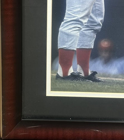 Pete Rose Signed 16x20 Framed Umpire Vintage Photo Reds Autograph PSA Steiner