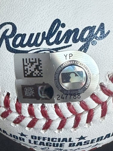 Harrison Bader Phillies Signed Official Mlb Baseball Mint Auto Mlb Holo Coa