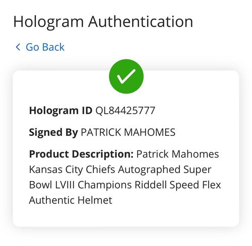 Patrick Mahomes KC Chiefs Signed Super Bowl Speed Flex Helmet MVP Auto Fanatics