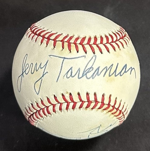 Jerry Tarkanian & Vida Blue Signed 1994 WS Baseball Auto UNLV Athletics PSA COA