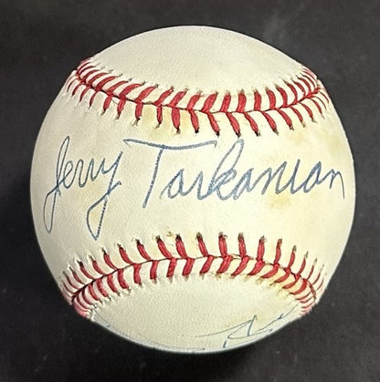 Jerry Tarkanian & Vida Blue Signed 1994 WS Baseball Auto UNLV Athletics PSA COA