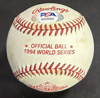 Jerry Tarkanian & Vida Blue Signed 1994 WS Baseball Auto UNLV Athletics PSA COA