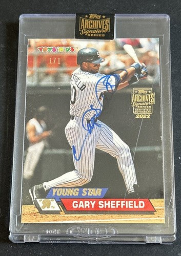 2022 Topps Archives Signature Series Gary Sheffield 1/1 Mint Auto Sealed