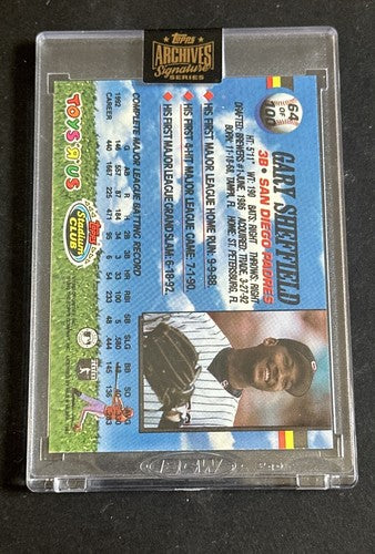 2022 Topps Archives Signature Series Gary Sheffield 1/1 Mint Auto Sealed