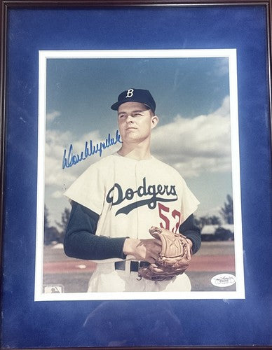 Don Drysdale Signed Rookie 8x10 Framed Photo Suede Brooklyn Dodgers Hof Auto JSA