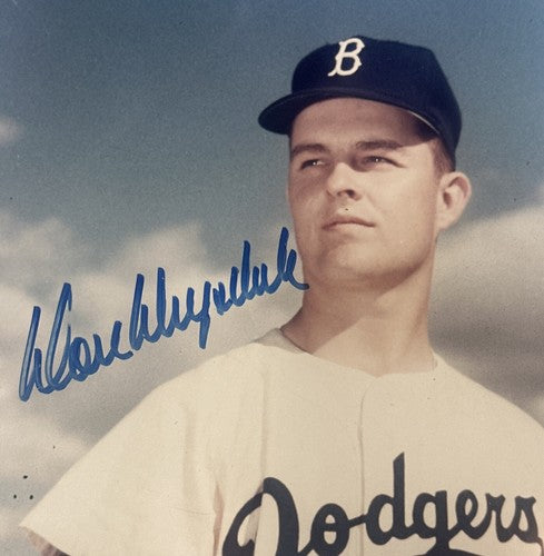Don Drysdale Signed Rookie 8x10 Framed Photo Suede Brooklyn Dodgers Hof Auto JSA