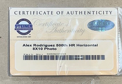 Alex Rodriguez Yankees Signed Framed 8x10 Photo 500 HR Auto Steiner MLB COA