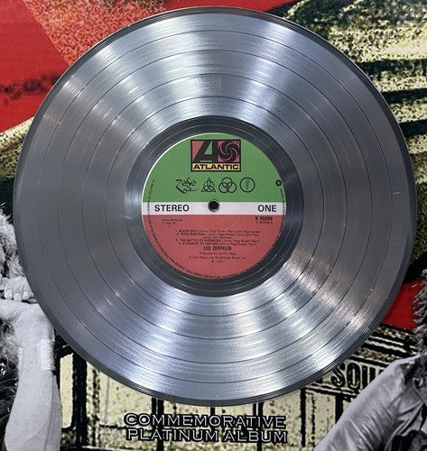 Led Zeppelin 3D Platinum Album Framed Photo Facsimile Auto Jimmy Page Rob Plant