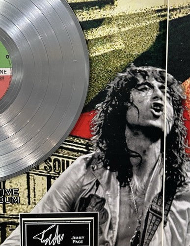 Led Zeppelin 3D Platinum Album Framed Photo Facsimile Auto Jimmy Page Rob Plant