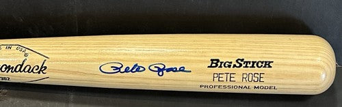 Pete Rose Signed Adirondack Big Stick Game Model Bat Reds Mint Autograph JSA COA