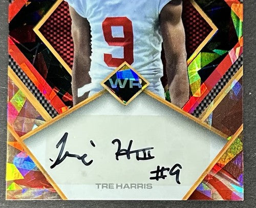 Tre Harris Signed 2024 Wild Card Auto Mania American FB PRC Rookie 1/1 Ole Miss