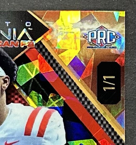Tre Harris Signed 2024 Wild Card Auto Mania American FB PRC Rookie 1/1 Ole Miss
