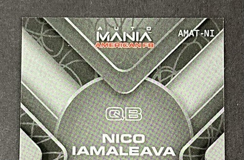 Nico Iamaleava 2024 Wild Card Mania American 1/3 Mint Auto RC Rookie Tennessee