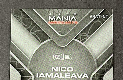 Nico Iamaleava 2024 Wild Card Mania American 1/3 Mint Auto RC Rookie Tennessee