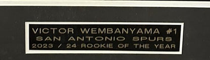 Victor Wembanyama Signed Framed Spurs Jersey Rookie Auto 2023 ROY Fanatics COA