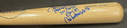 Tom Seaver Signed  Pro Bat Mets 5 Stat HOF Cy Young Roy 311 Wins Auto BAS Coa
