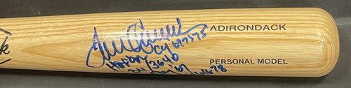 Tom Seaver Signed  Pro Bat Mets 5 Stat HOF Cy Young Roy 311 Wins Auto BAS Coa