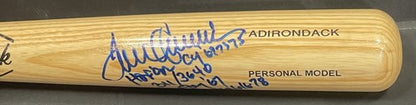 Tom Seaver Signed  Pro Bat Mets 5 Stat HOF Cy Young Roy 311 Wins Auto BAS Coa