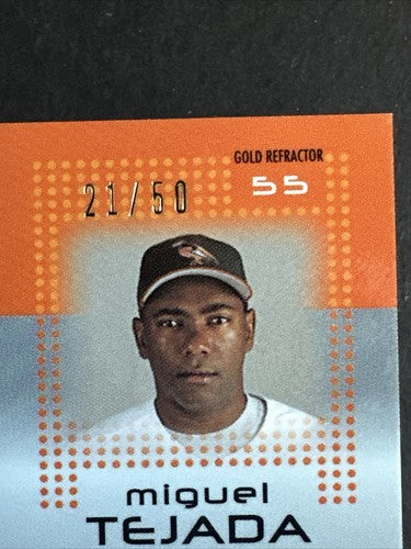 2004 Topps Finest Gold Refractor Miguel Tejada /50 Mint Baltimore Orioles #55