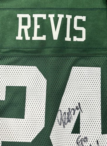 Darrell’s Revis Signed Vintage Reebok Jets Jersey Go Jets Auto HOF COA Size XL