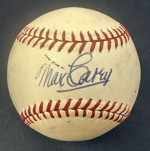 Max Carey Single Signed OFFICIAL NL GILES  Baseball HOF AUTOGRAPH JSA LOA RARE