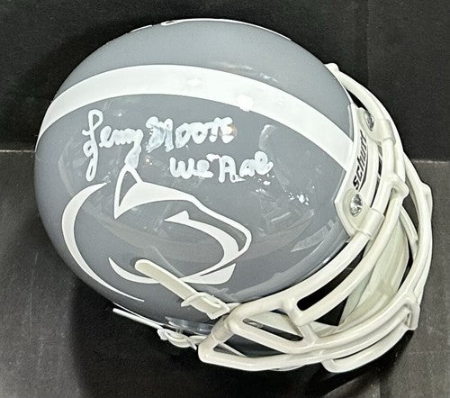 Lenny Moore Signed Schutt Penn State Gray Mini Helmet We Are Autograph JSA HOF