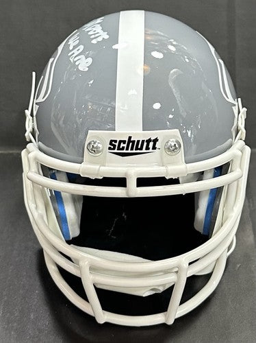 Lenny Moore Signed Schutt Penn State Gray Mini Helmet We Are Autograph JSA HOF