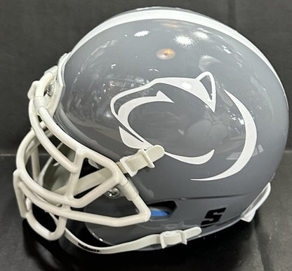 Lenny Moore Signed Schutt Penn State Gray Mini Helmet We Are Autograph JSA HOF