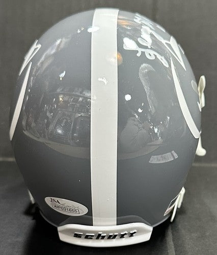 Lenny Moore Signed Schutt Penn State Gray Mini Helmet We Are Autograph JSA HOF