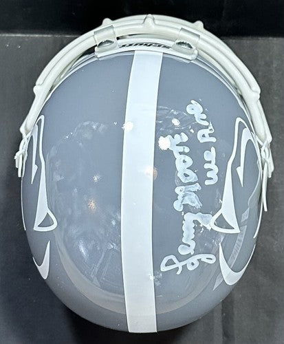 Lenny Moore Signed Schutt Penn State Gray Mini Helmet We Are Autograph JSA HOF
