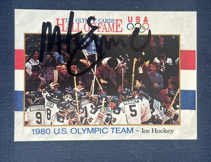 Mike Eruzione Signed 1991 Impel #71 1980 Usa Olympic Hockey Team Mint Auto Jsa