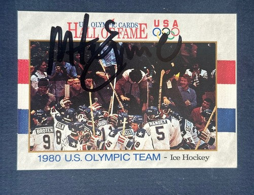 Mike Eruzione Signed 1991 Impel #71 1980 Usa Olympic Hockey Team Mint Auto Jsa