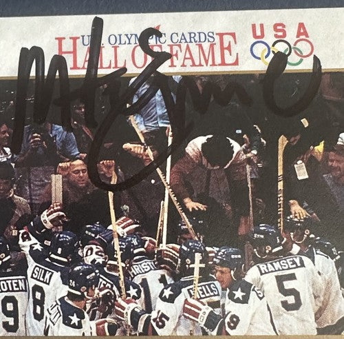 Mike Eruzione Signed 1991 Impel #71 1980 Usa Olympic Hockey Team Mint Auto Jsa