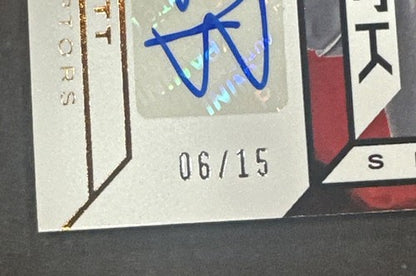 RJ Barrett 2023-24 Panini Black Smoke Show COPPER Auto Mint  /15 #SSS-RJ Raptors