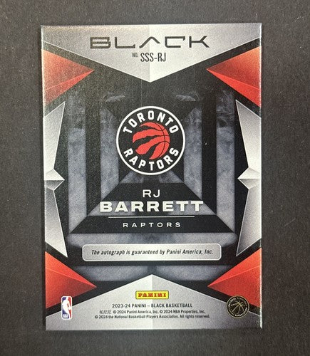 RJ Barrett 2023-24 Panini Black Smoke Show COPPER Auto Mint  /15 #SSS-RJ Raptors