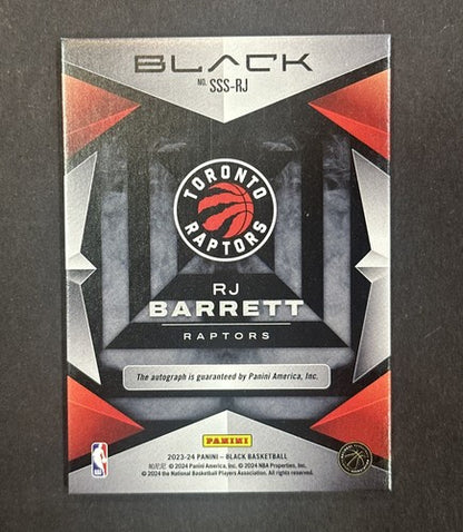 RJ Barrett 2023-24 Panini Black Smoke Show COPPER Auto Mint  /15 #SSS-RJ Raptors
