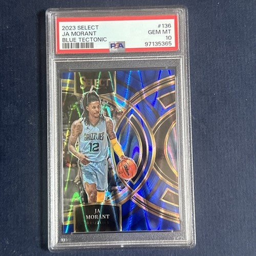 2023 PANINI SELECT BLUE TECTONIC #136 JA MORANT 69/99 Psa 10 Gem Mint Pop 1 Rare
