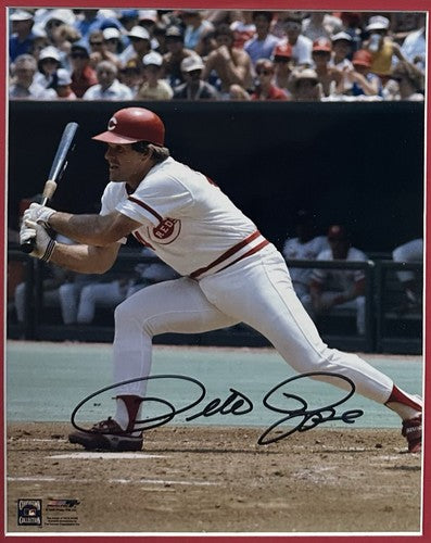 Pete Rose Signed 8x10 Framed Photo Plaque Bit King Cincinnati Reds Mint Auto COA