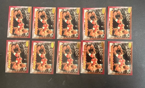1996 RINGSIDE MIKE TYSON PROMO 10 BOXING CARD Lot Frank Bruno MINT 10 Cards